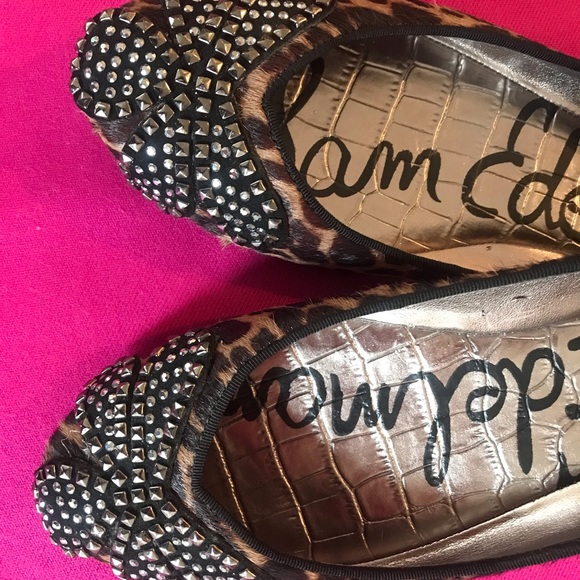 Sam Edelman Embellished Animal Print Ballet Flat - Picture 2 of 5
